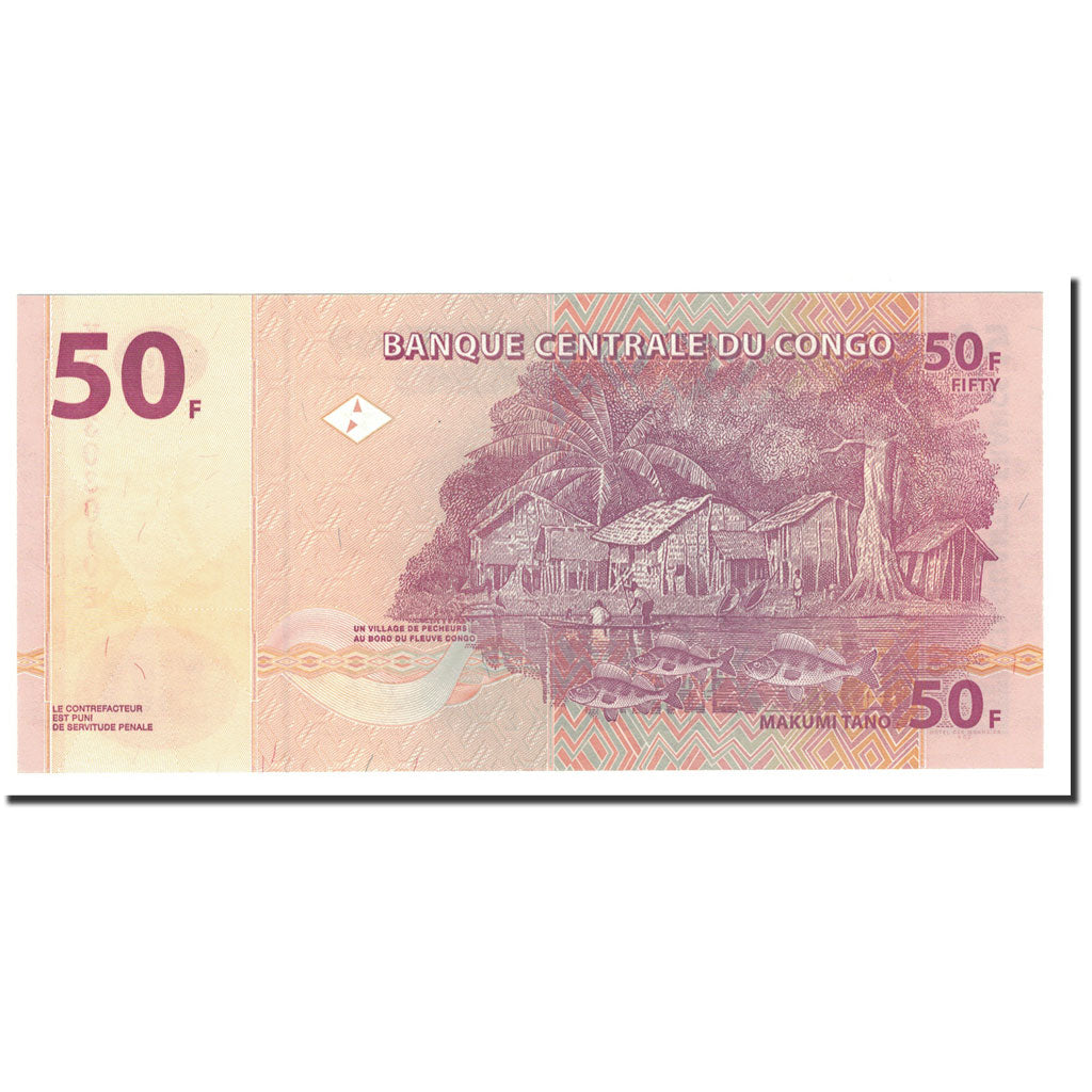 Banknot, Republika Demokratyczna Konga, 50 Francs, 2013, 2013-06-30, UNC(65-70)