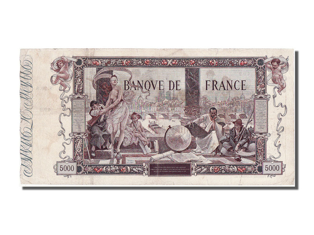 Banconote, Francia, 5000 Francs, 5 000 F 1918 ''Flameng'', 1918, 1918-01-24