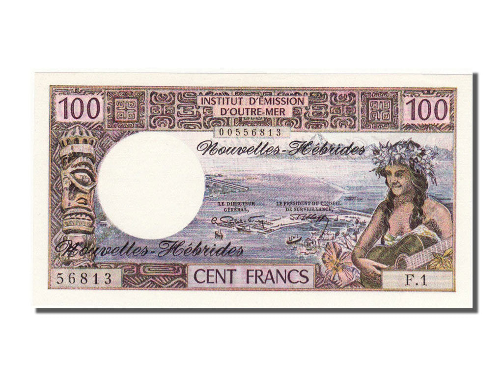 Biljet, Nieuwe Hebriden, 100 Francs, NIEUW