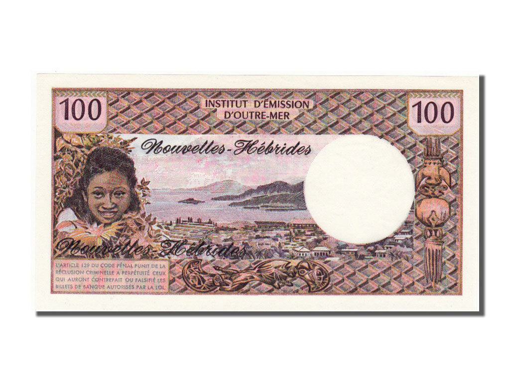 Biljet, Nieuwe Hebriden, 100 Francs, NIEUW