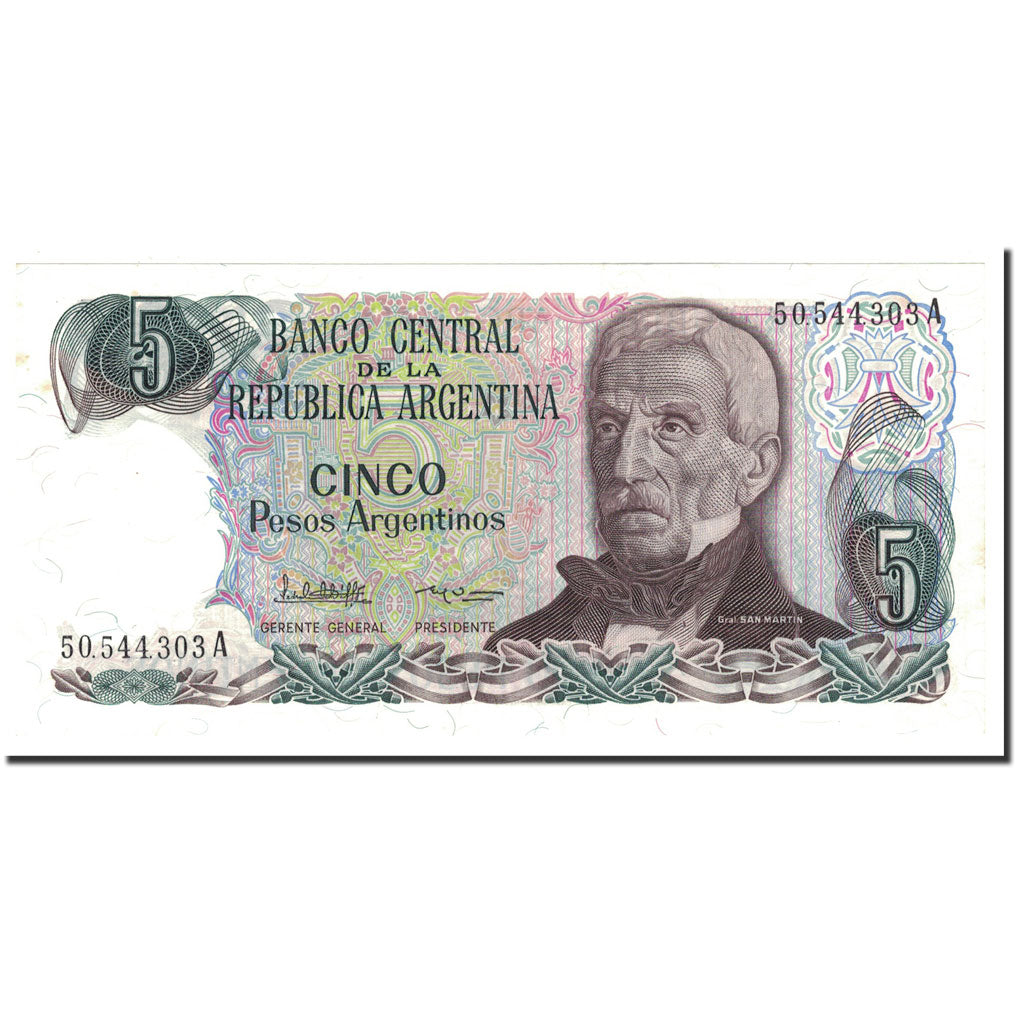 Billet, Argentine, 5 Pesos Argentinos, Undated (1983-84), KM:312a, NEUF