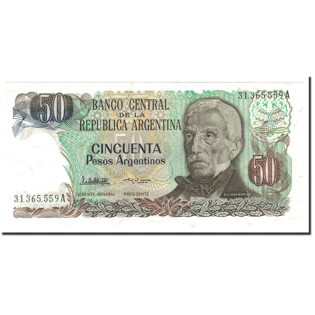 Banknote, Argentina, 50 Pesos Argentinos, Undated (1983-85), KM:314a, UNC(65-70)
