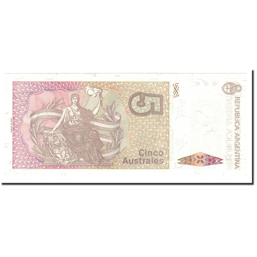Billet, Argentine, 5 Australes, Undated, KM:324b, NEUF