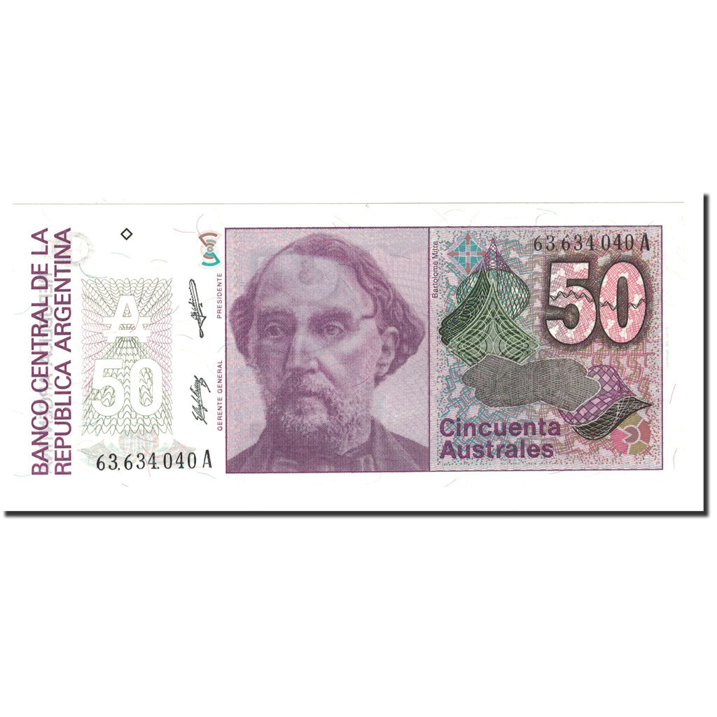 Banknote, Argentina, 50 Australes, Undated (1986-89), KM:326b, UNC(65-70)