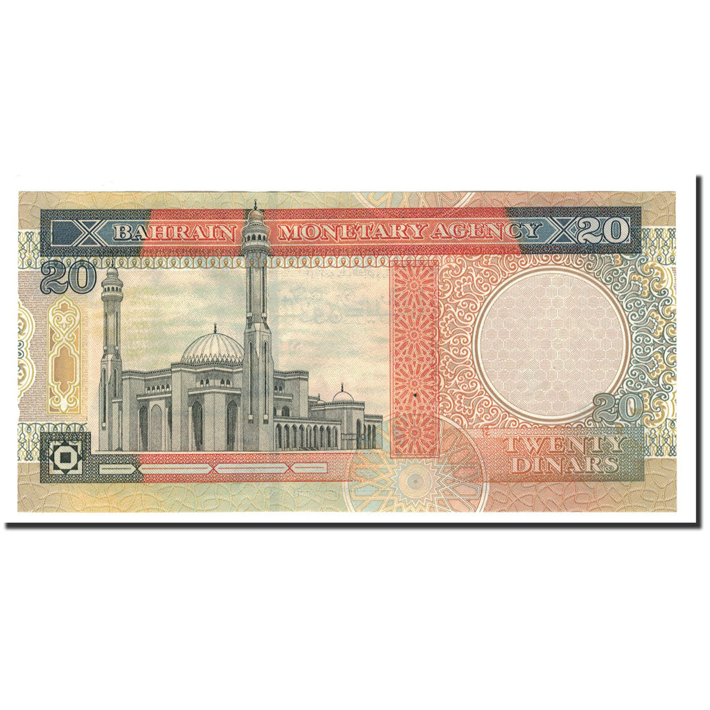 Biljet, Bahrein, 20 Dinars, 2001, Undated, KM:24, NIEUW