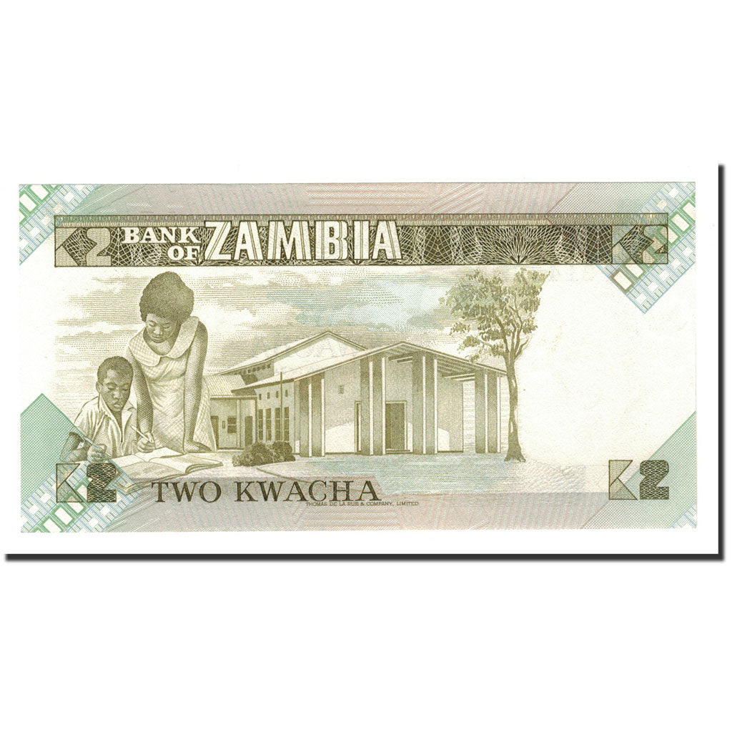 Banconote, Zambia, 2 Kwacha, Undated (1980-88), KM:24a, FDS