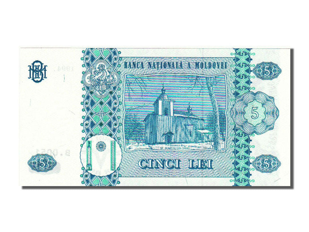 Geldschein, Moldova, 5 Lei, 1994, UNZ