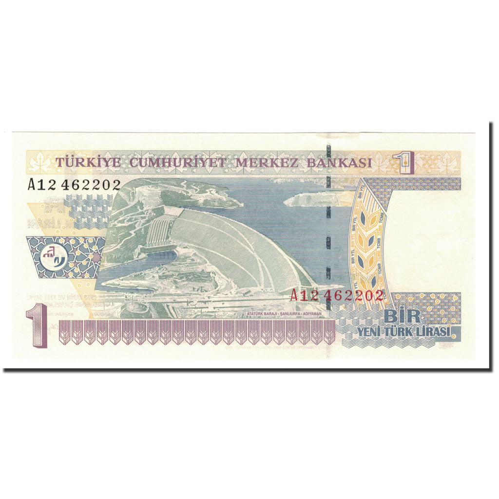 Banknote, Turkey, 1 New Lira, 2005, KM:216, UNC(65-70)