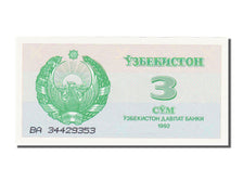 Billet, Uzbekistan, 3 Sum, 1992, NEUF