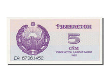 Banconote, Uzbekistan, 5 Sum, 1992, FDS