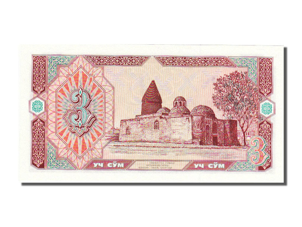 Geldschein, Uzbekistan, 3 Sum, 1994, UNZ