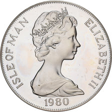 Coin, Isle of Man, Elizabeth II, Crown, 1980, Pobjoy Mint, MS(65-70), Silver
