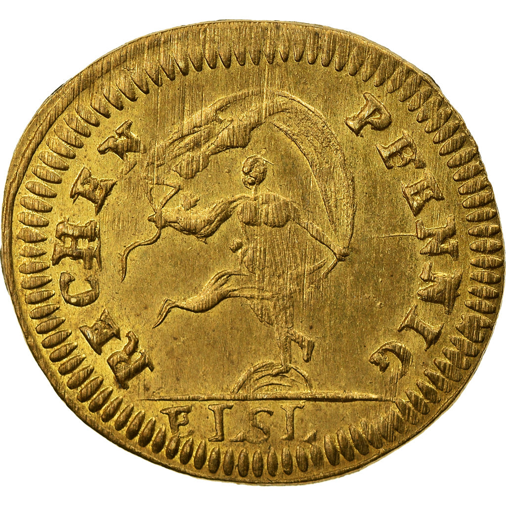 Francia, Token, Nuremberg, Rechenpfennig, Minerva, MBC+, Latón