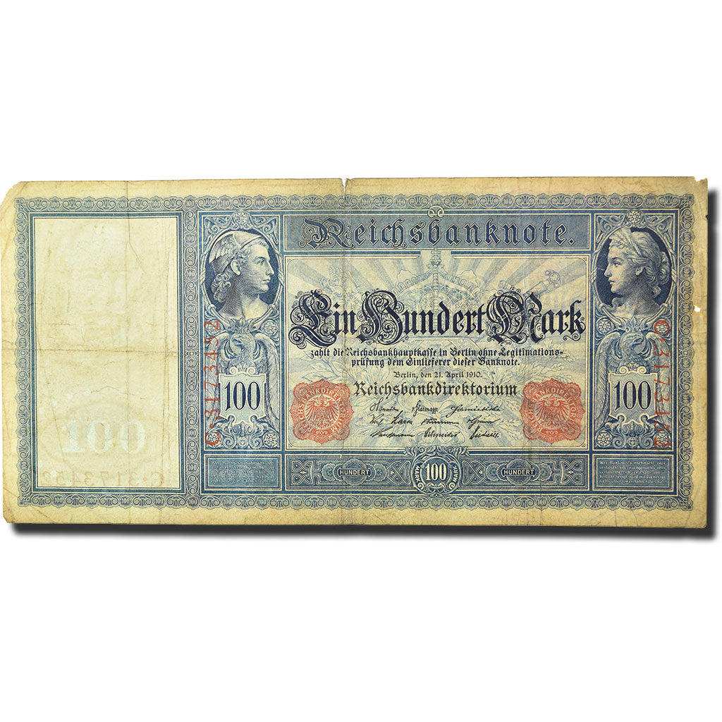 Biljet, Duitsland, 100 Mark, 1910, 1910-04-21, KM:42, B+