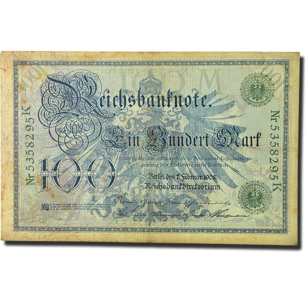 Billet, Allemagne, 100 Mark, 1908, 1908-02-07, KM:34, TTB