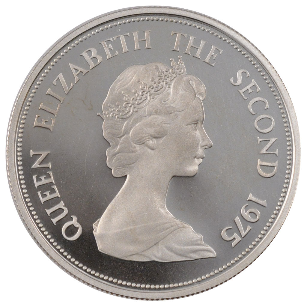 Coin, Mauritius, 25 Rupees, 1975, MS(60-62), Silver, KM:40a