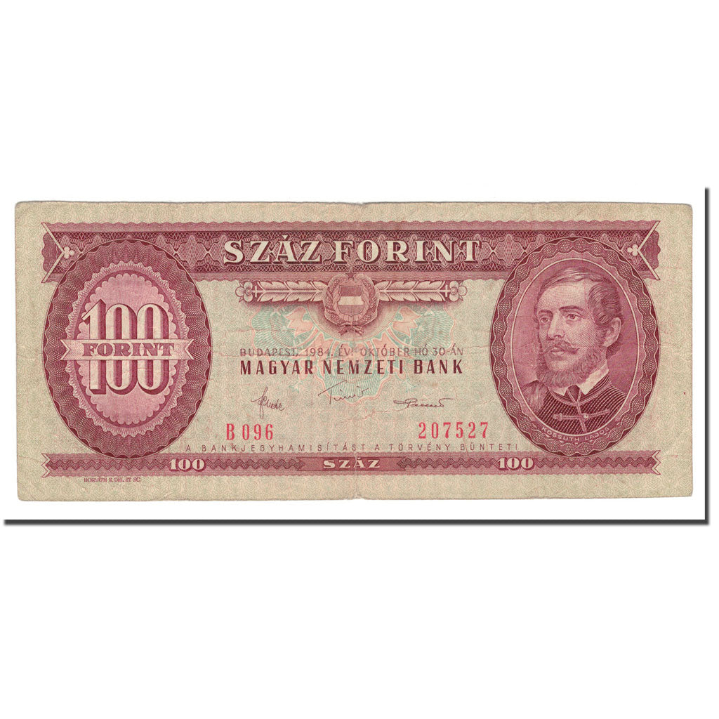 Banknot, Węgry, 100 Forint, 1957-89, 1984-10-30, KM:171g, VF(20-25)