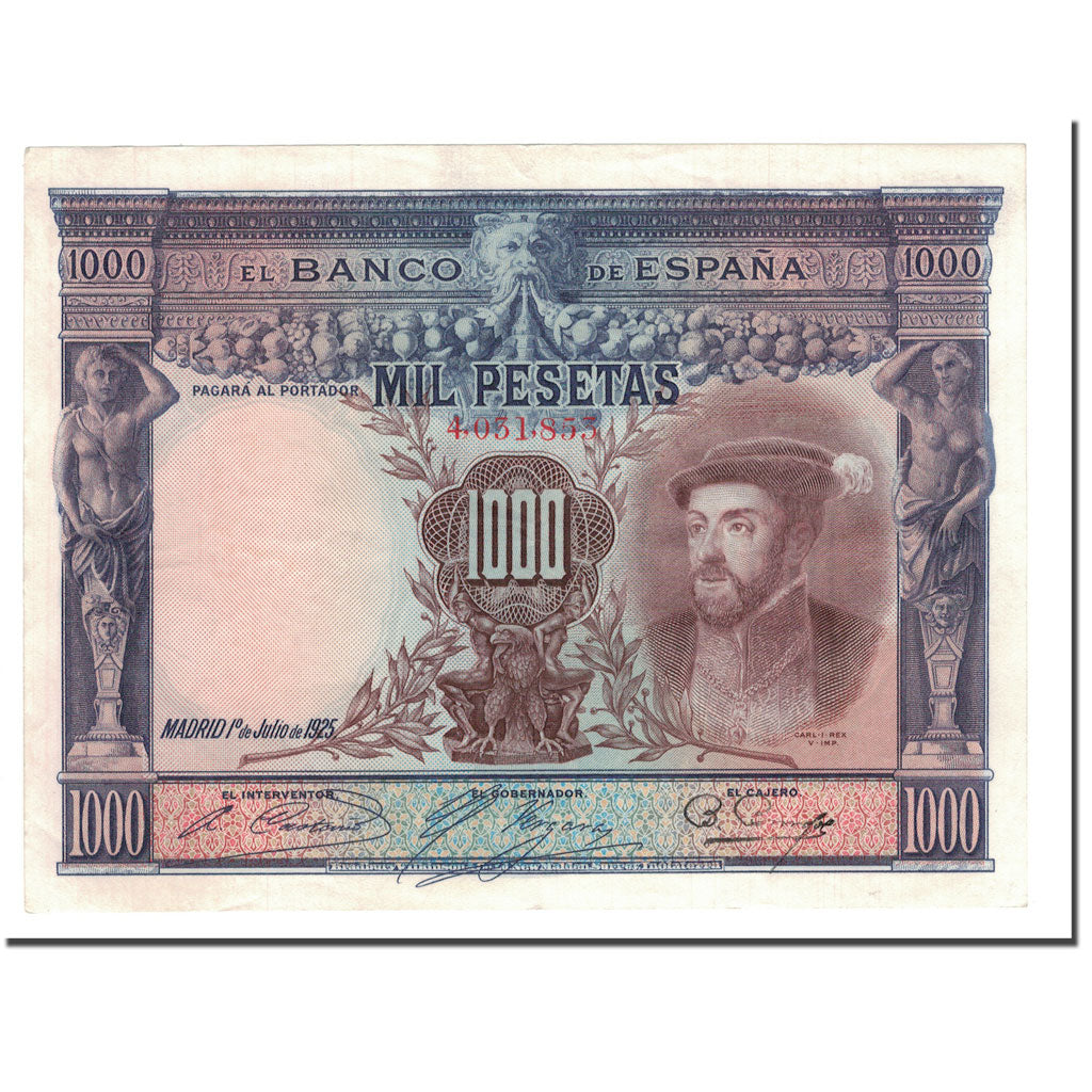 Geldschein, Spanien, 1000 Pesetas, 1925, 1925-07-01, KM:70c, VZ