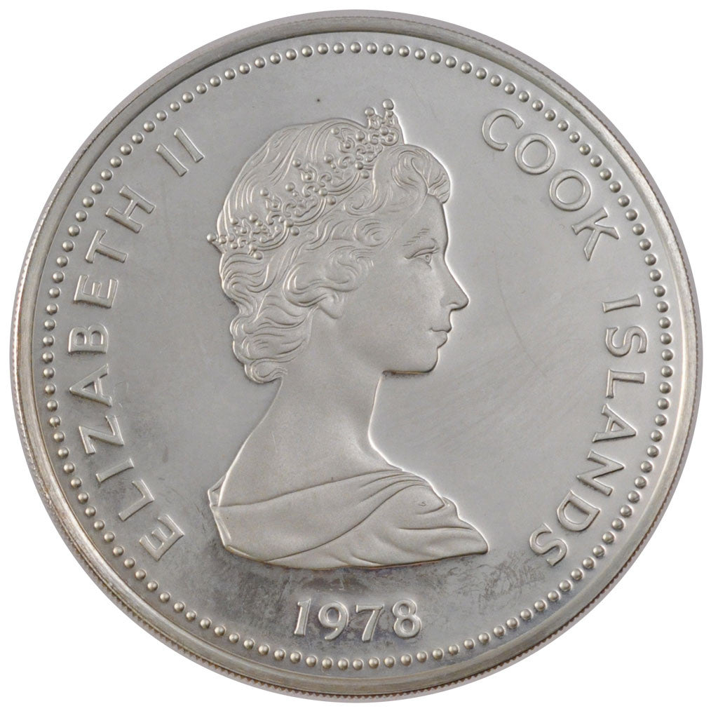 Coin, Cook Islands, Elizabeth II, 10 Dollars, 1978, MS(65-70), Silver, KM:21