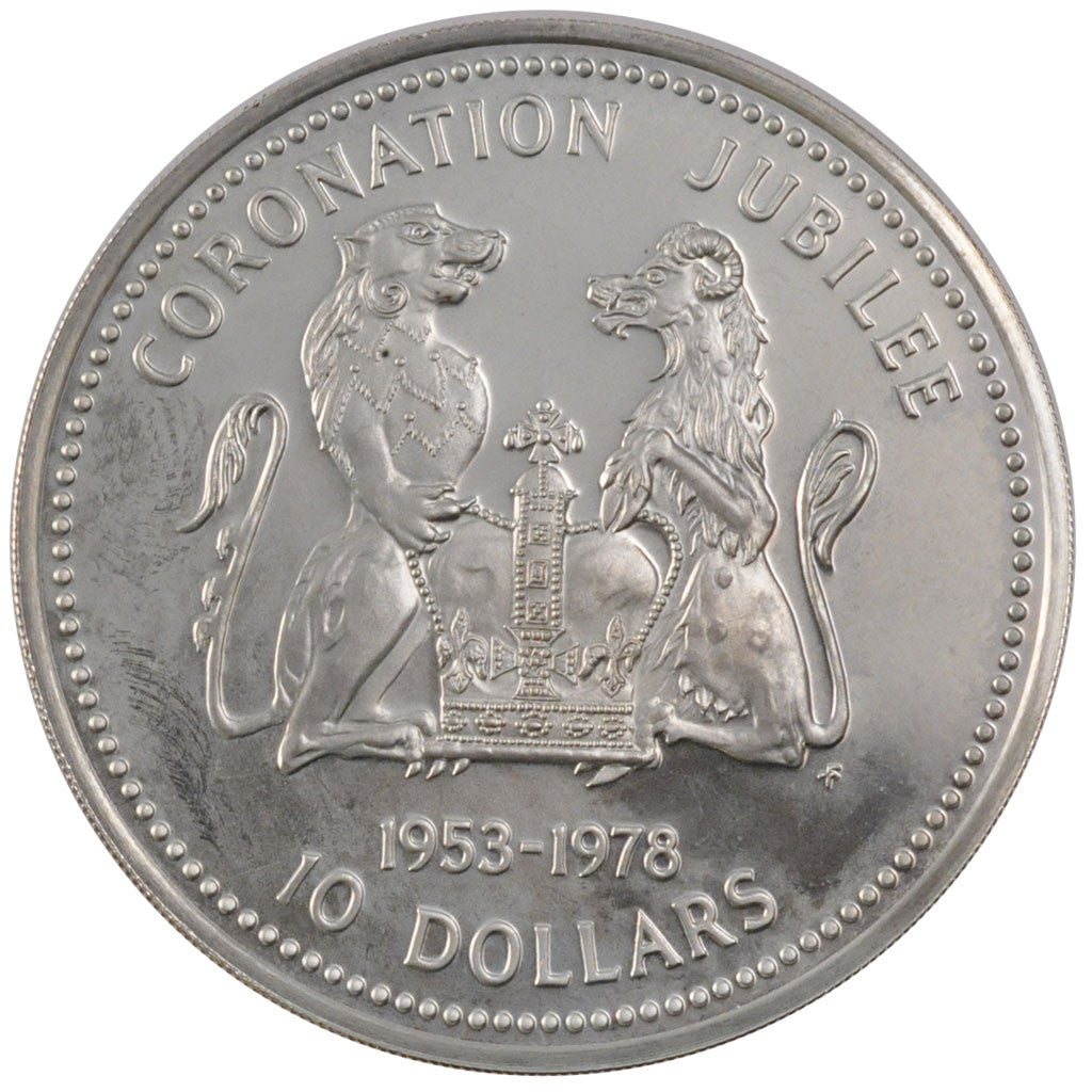 Coin, Cook Islands, Elizabeth II, 10 Dollars, 1978, MS(65-70), Silver, KM:21