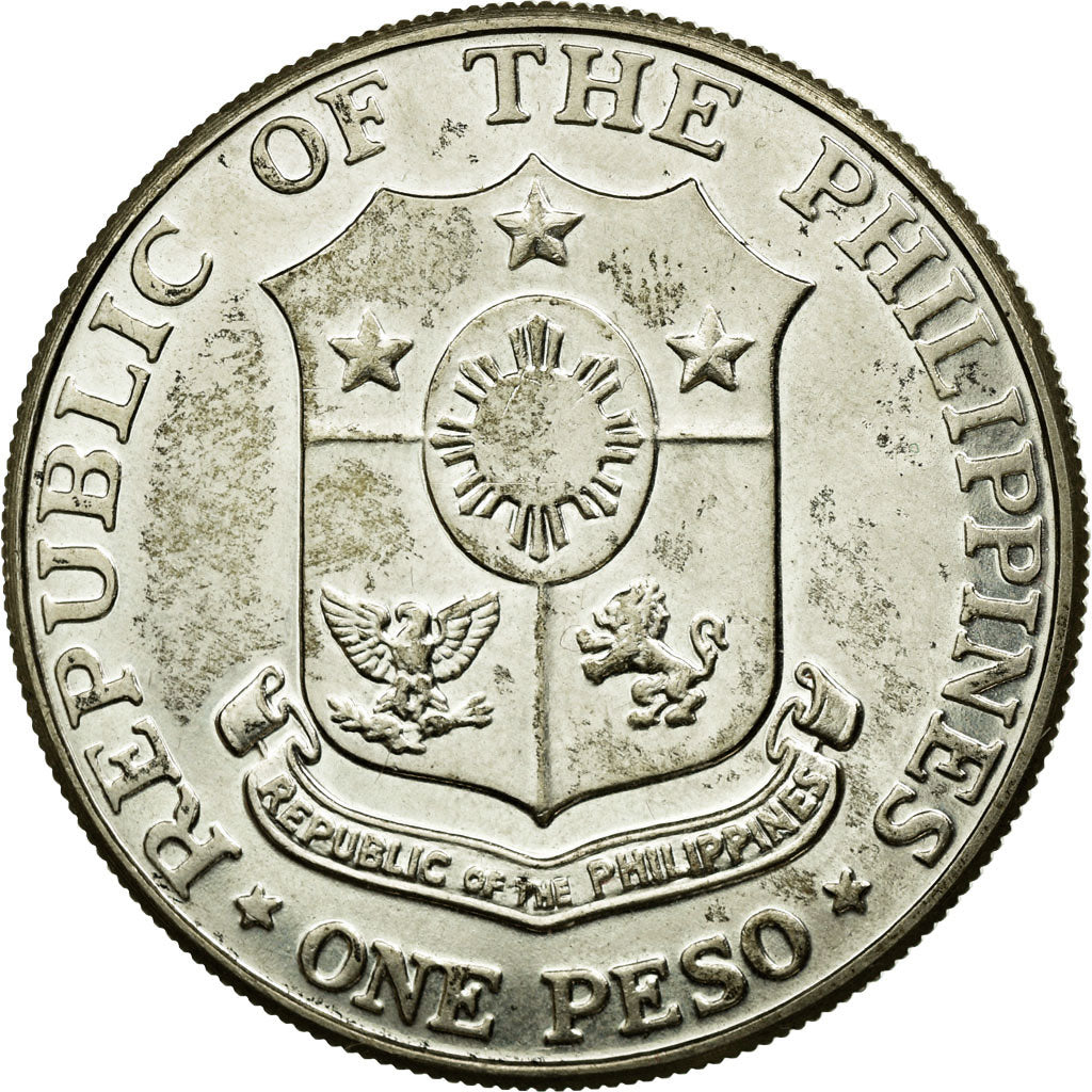 Coin, Philippines, Peso, 1967, MS(60-62), Silver, KM:195