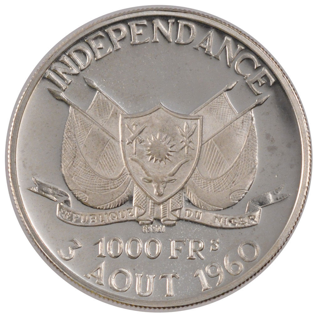 Niger, 1000 Francs, 1960, Essai, Argent, FDC, KM:6