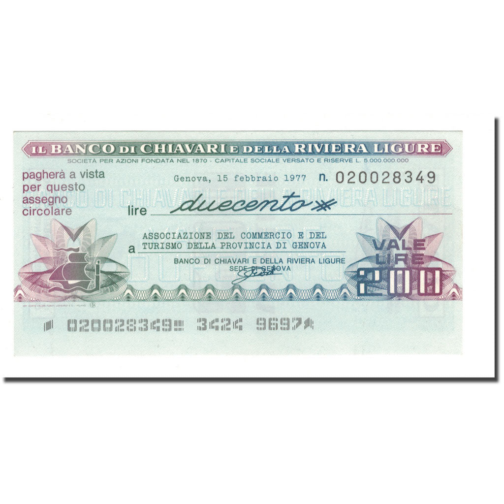 Geldschein, Italien, 200 Lire, 1977, 1977-02-15, UNZ