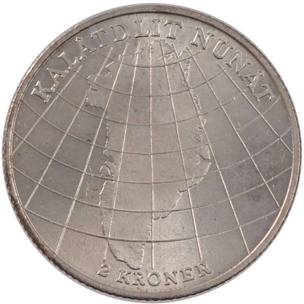 Coin, Denmark, Frederik IX, 2 Kroner, 1953, Copenhagen, MS(60-62), Silver