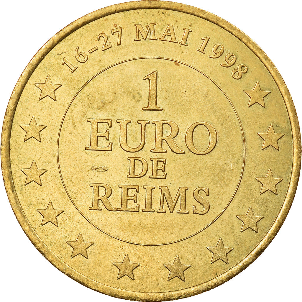 France, Jeton, 1 Euro de Reims, Sourire de l'Europe, 1998, SUP, Cupronickel