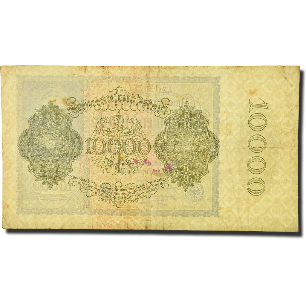 Geldschein, Deutschland, 10,000 Mark, 1922, 1922-01-19, KM:71, SGE