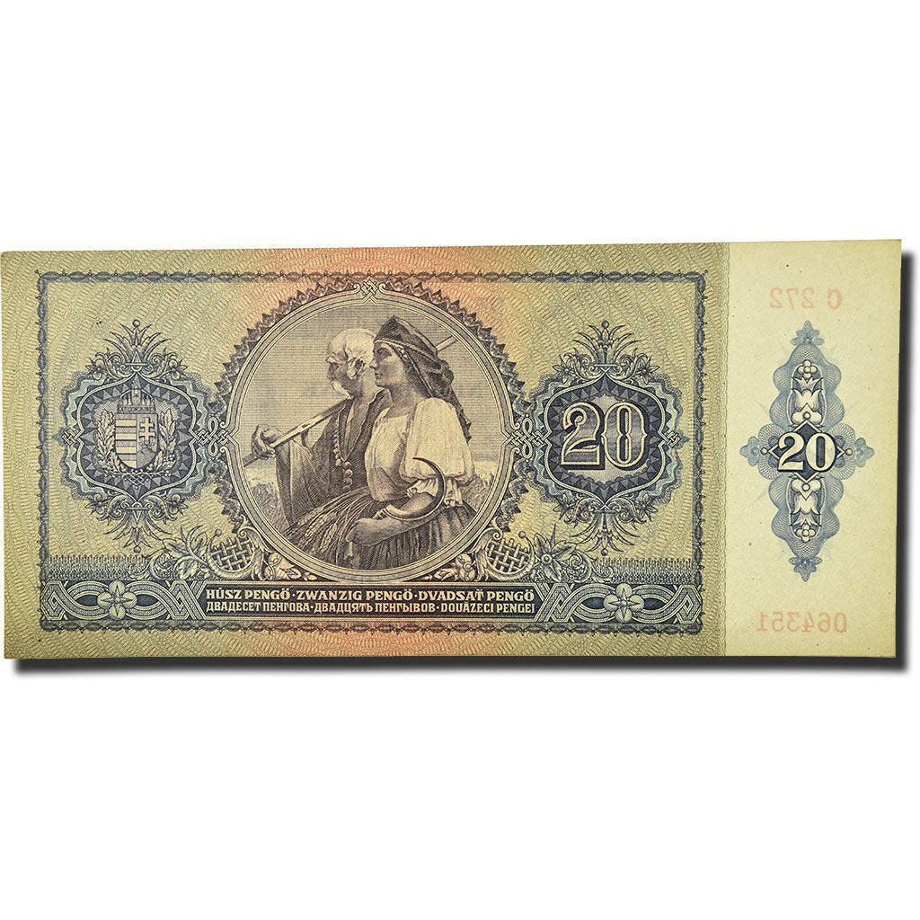 Billet, Hongrie, 20 Pengö, 1941, 1941-01-15, KM:109, SPL