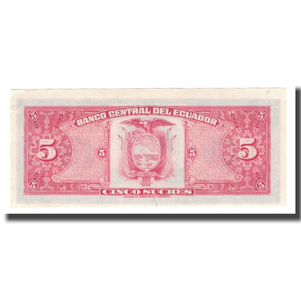 Nota, Equador, 5 Sucres, 1975-83, 1983-04-20, KM:108b, UNC(65-70)