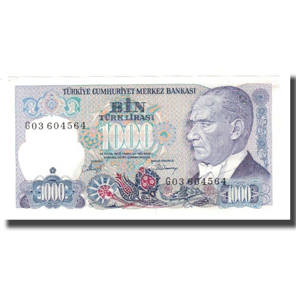 Banknote, Turkey, 1000 Lira, L.1970, 1970-01-14, KM:196, UNC(63)