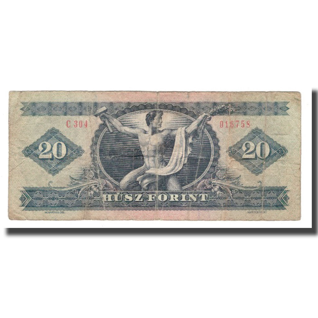 Banknote, Hungary, 20 Forint, 1957-80, 1980-09-30, KM:169g, VF(20-25)