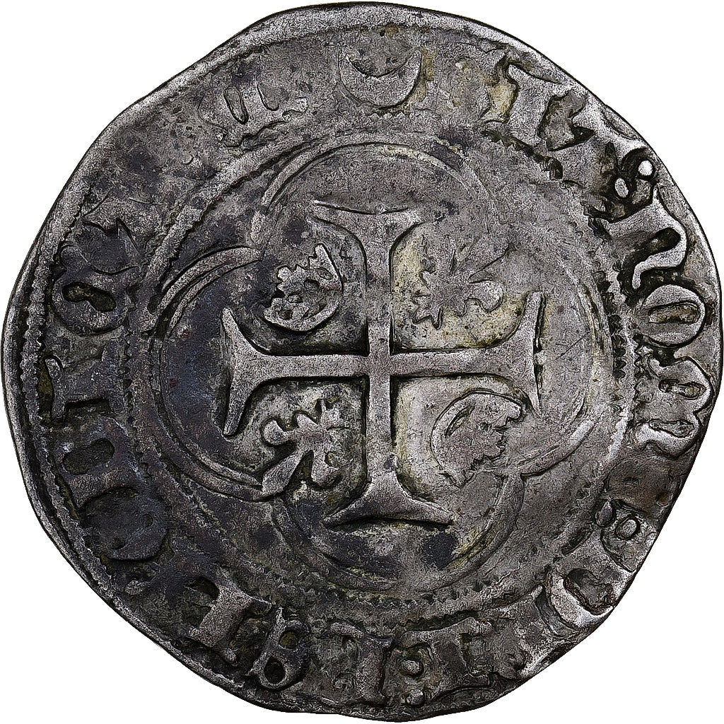 France, Charles VII, Blanc à la couronne, 1436-1461, Châlons-sur-Marne