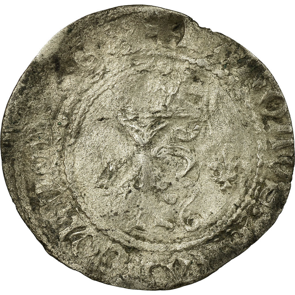 Monnaie, France, 1/2 Karolus, Châlons-Sur-Marne, B+, Argent, Duplessy:594