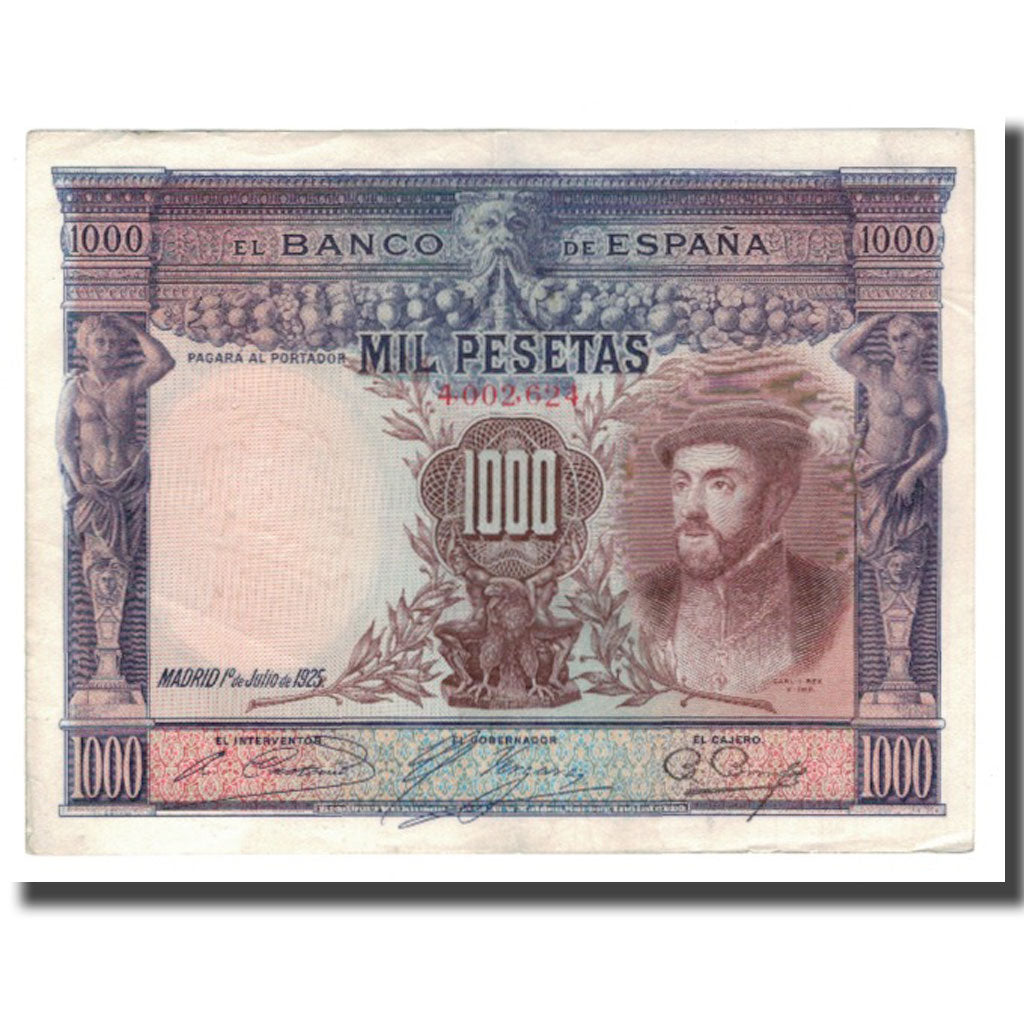 Banconote, Spagna, 1000 Pesetas, 1925, 1925-07-01, KM:70c, BB