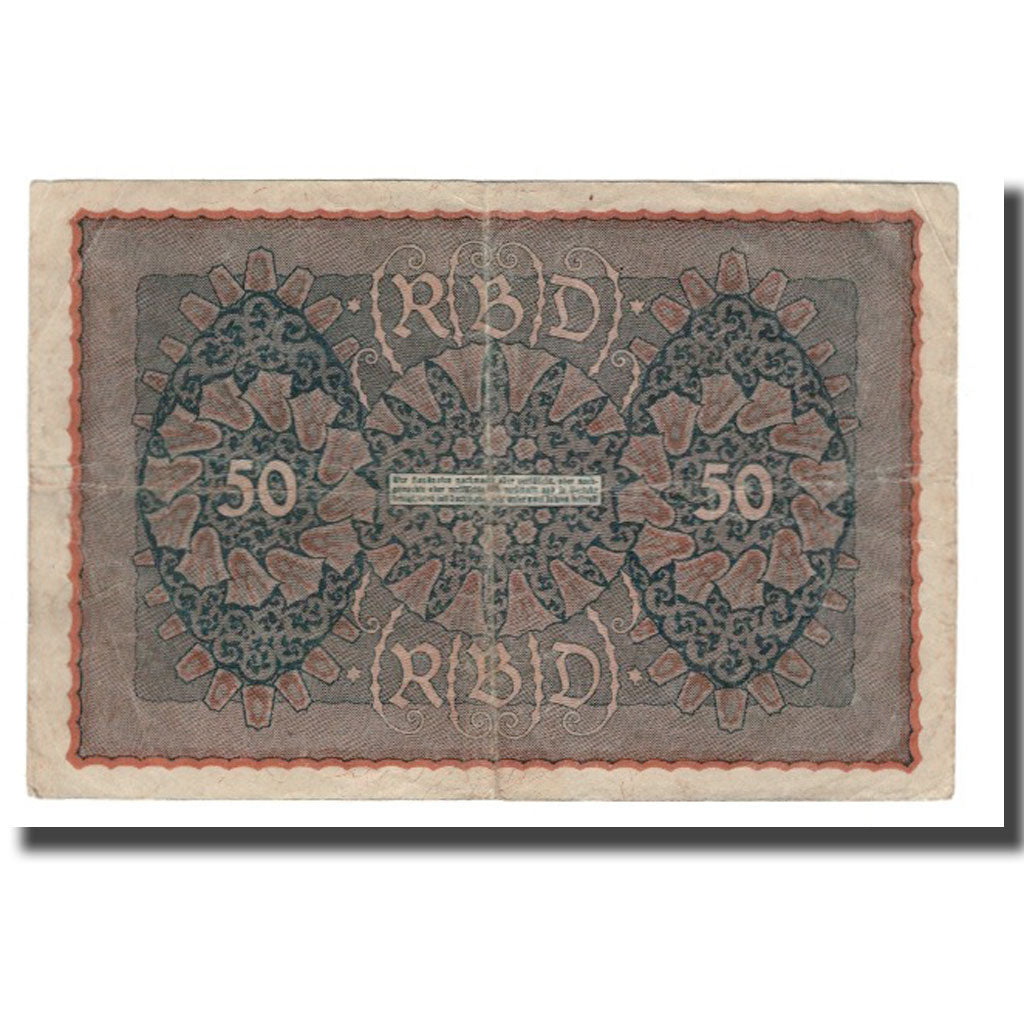 Geldschein, Deutschland, 50 Mark, 1919, 1919-06-24, KM:66, S+
