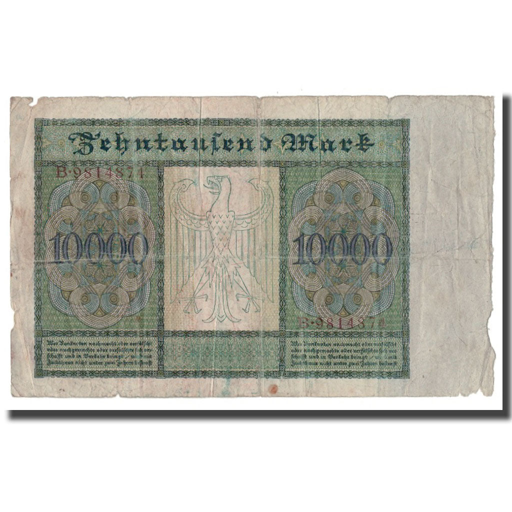 Geldschein, Deutschland, 10,000 Mark, 1922, 1922-01-19, KM:71, SGE
