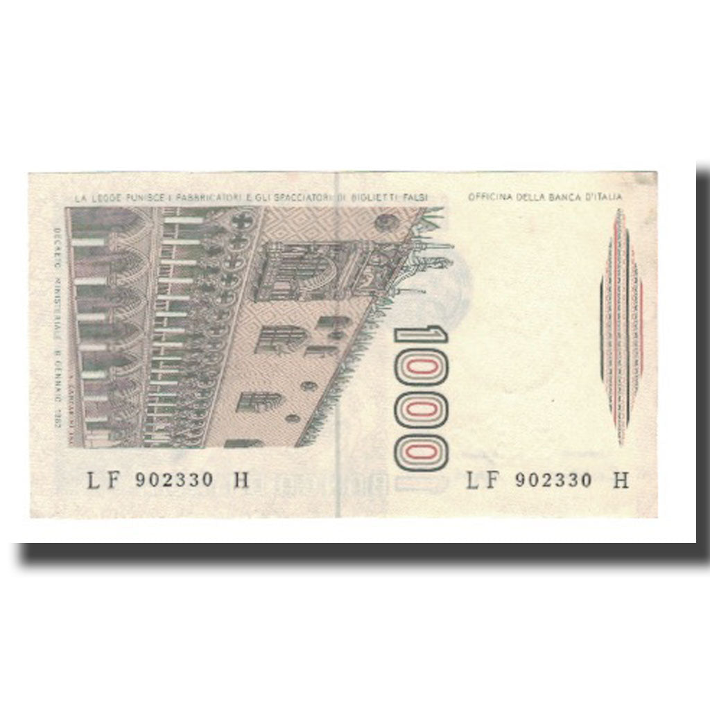 Banknot, Włochy, 1000 Lire, D.1982, Undated, KM:109b, UNC(63)