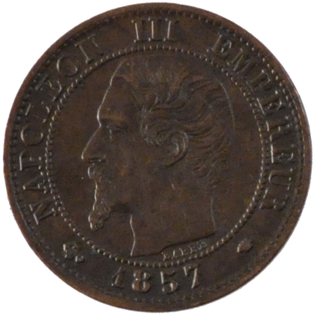 Coin, France, Napoleon III, Napoléon III, Centime, 1857, Marseille, AU(55-58)