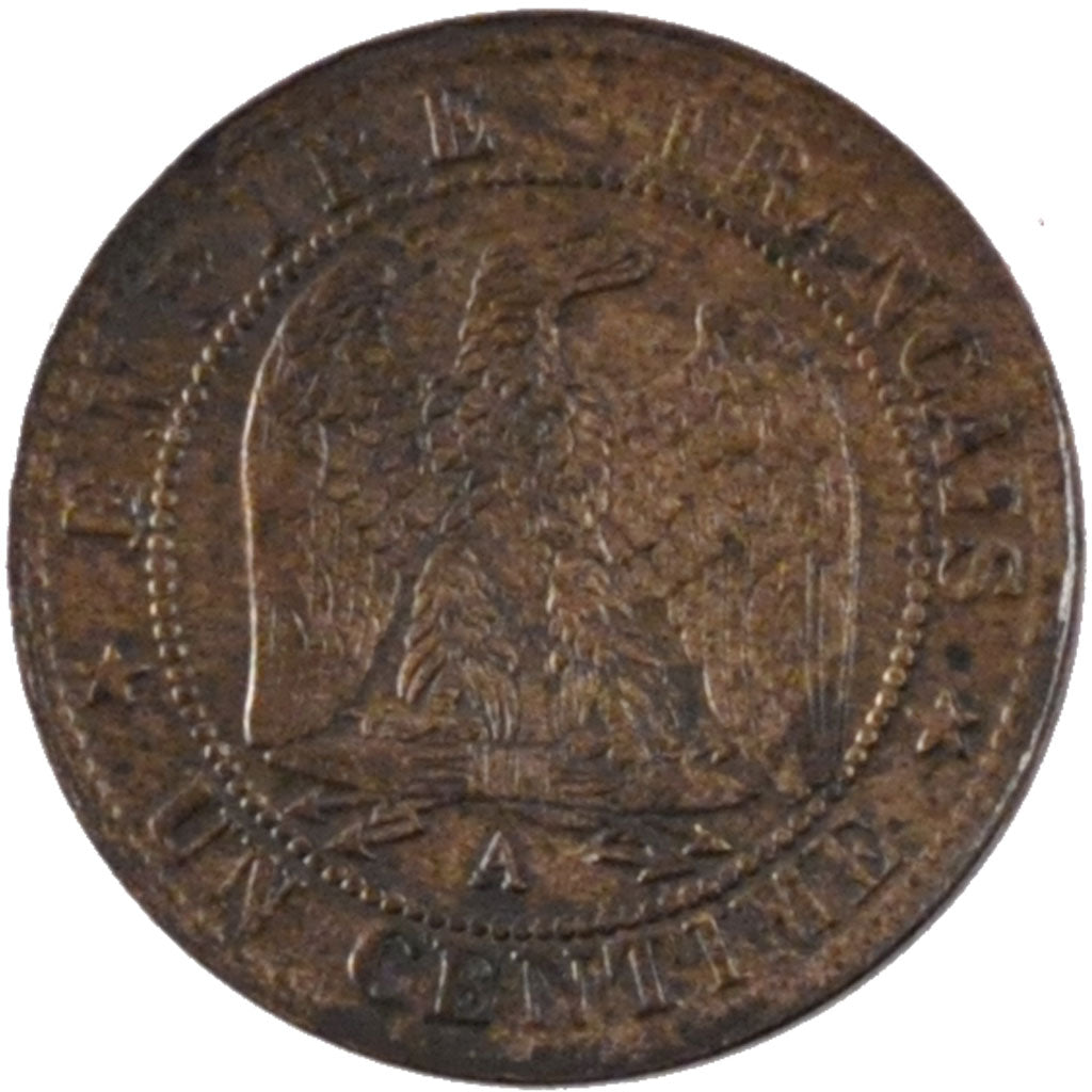 Moneda, Francia, Napoleon III, Napoléon III, Centime, 1870, Paris, MBC+