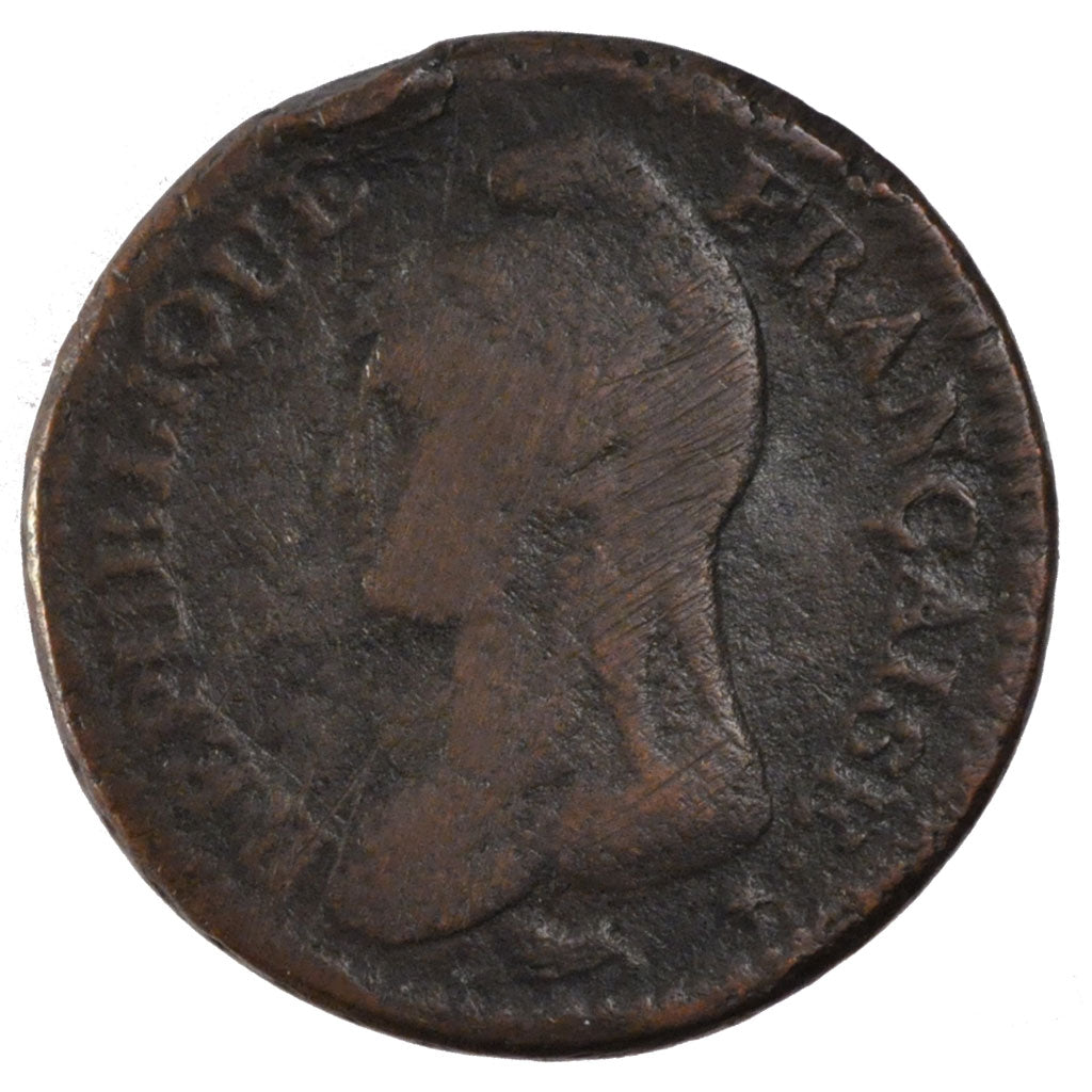 Münze, Frankreich, Dupré, Decime, 1797, Paris, SGE, Bronze, KM:637.1
