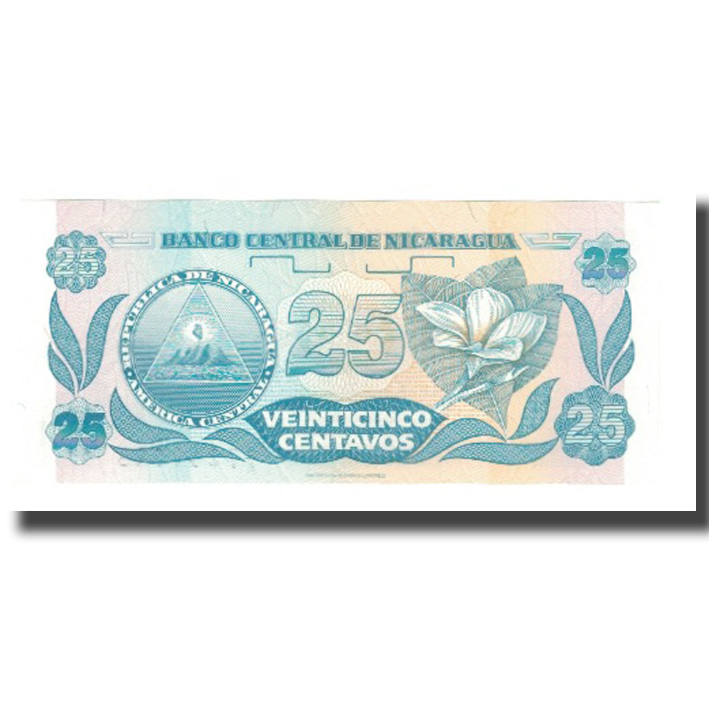 Nota, Nicarágua, 25 Centavos, Undated (1991), Undated (1991), KM:170a