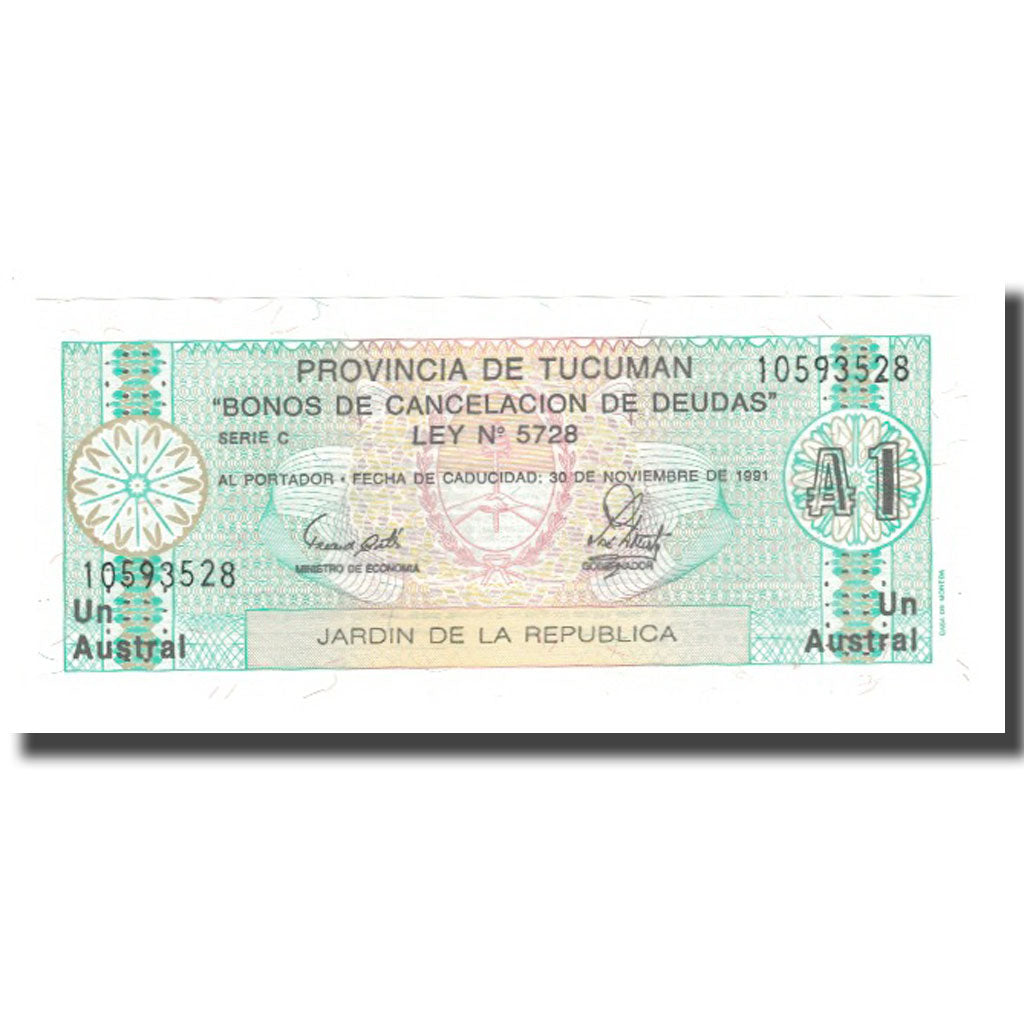 Billete, 1 Austral, Argentina, KM:S2711b, UNC