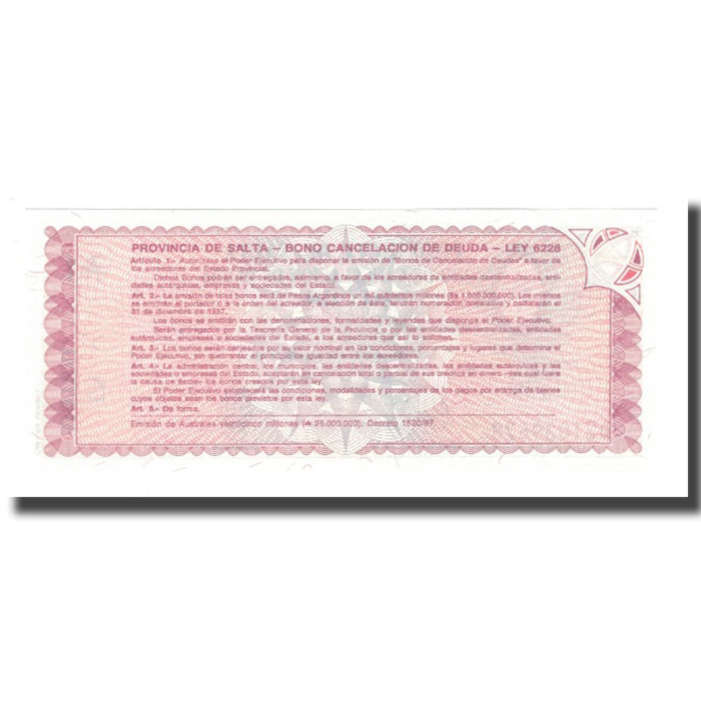 Geldschein, Argentinien, 1 Austral, Undated (1986), KM:S2612e, UNZ