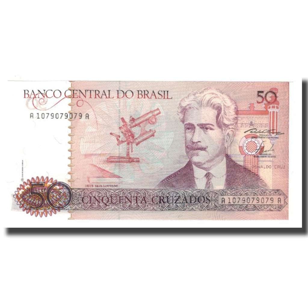 Banconote, Brasile, 50 Cruzados, Undated (1986-88), KM:210a, FDS