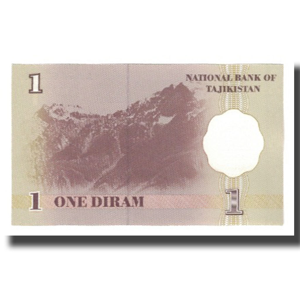 Biljet, Tajikistan, 1 Diram, 1999 (2000), KM:10a, NIEUW