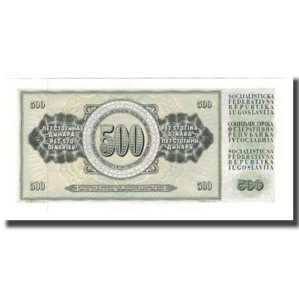 Billet, Yougoslavie, 500 Dinara, 1981, 1981-11-04, KM:91b, NEUF
