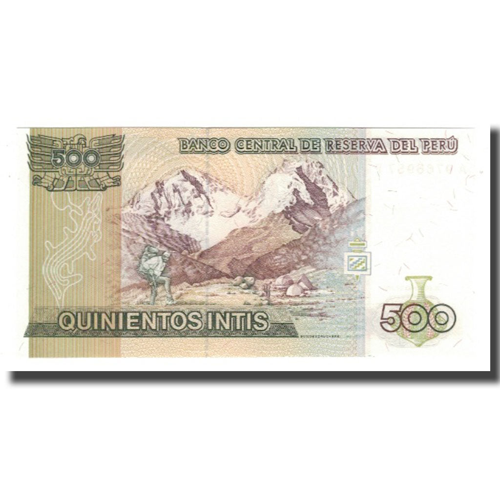 Billet, Pérou, 500 Intis, 1987, 1987-06-26, KM:134b, NEUF